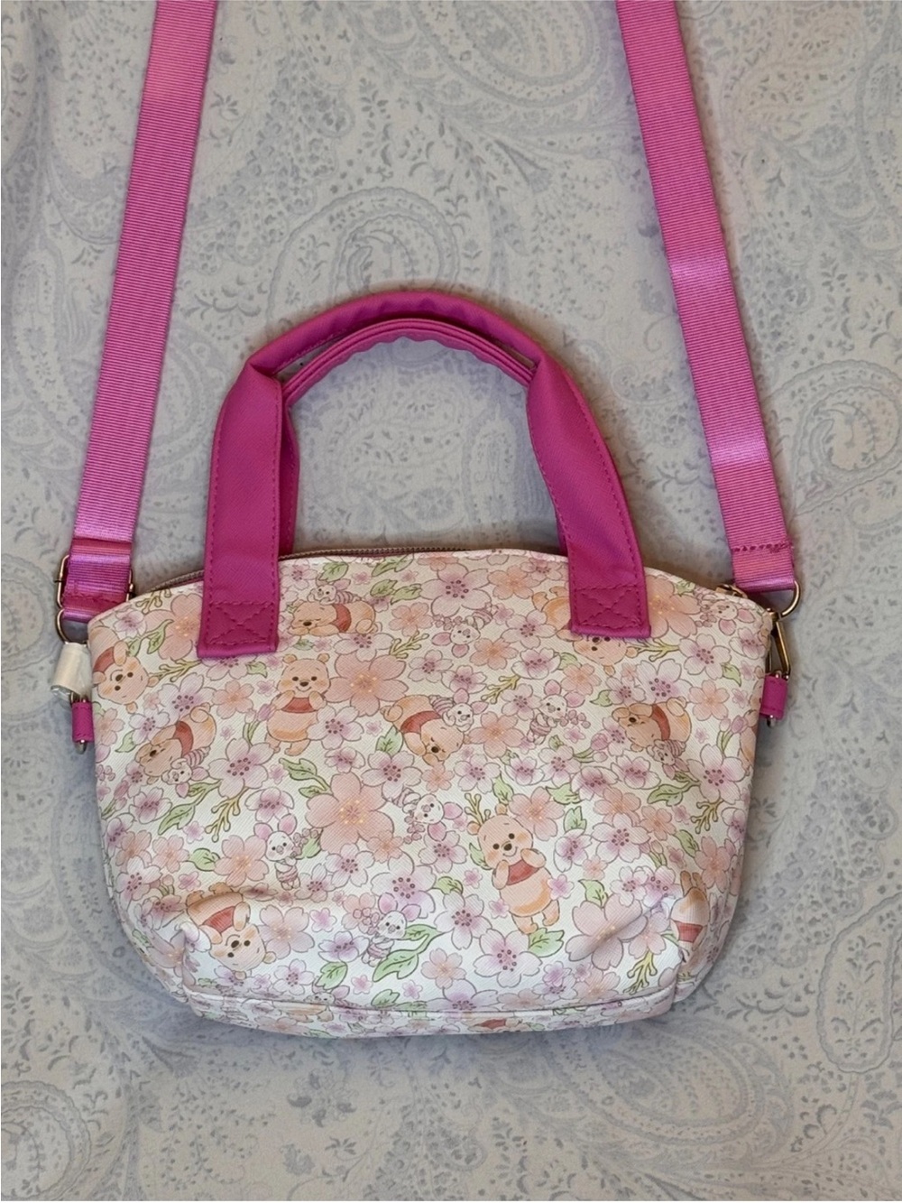 Disney Winnie the Pooh Textured Crossbody Bag w/ Detachable Strap